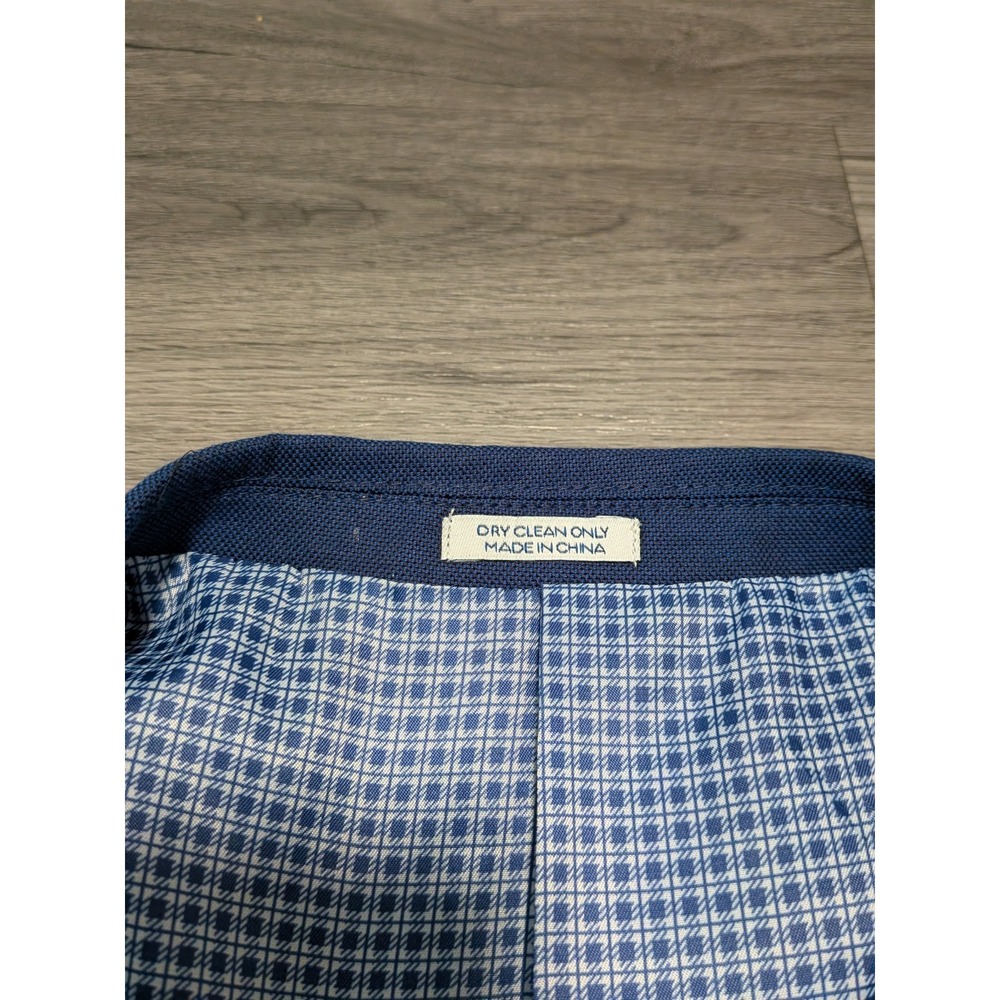 New With Tag Saddlebred Men's Indigo Blue 100% Cotton Blazer Sport Coat Size 44R - Picture 2 of 9